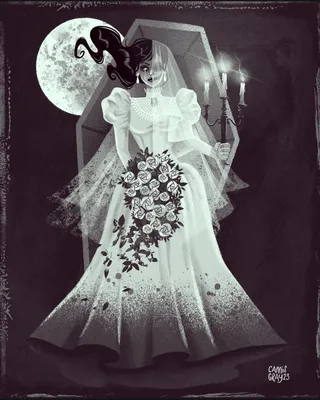 Victorian-style poster of the Undead Bride