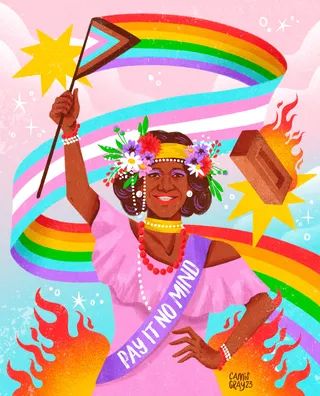 Contemporary portrait of Marsha P. Johnson