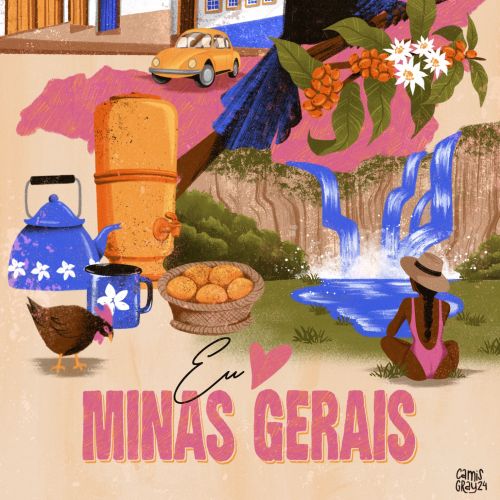 Minas Gerais travel poster