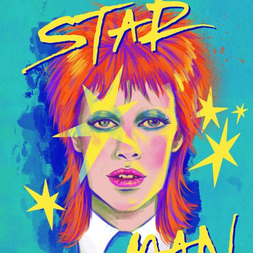 デヴィッド・ボウイのスターマンのポートレート | Illustration by