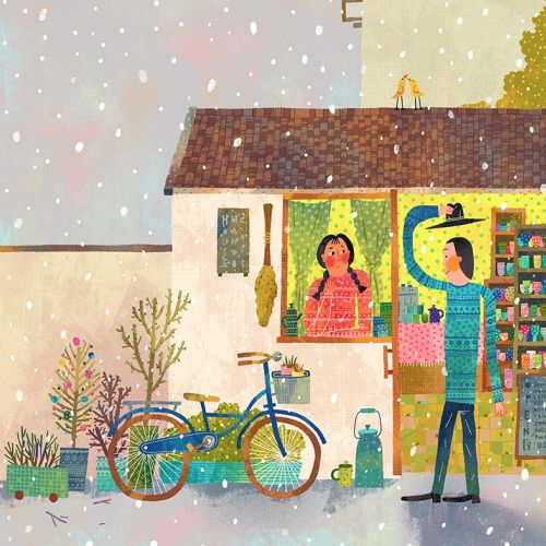 Happy holidays illustration by Cara Wart