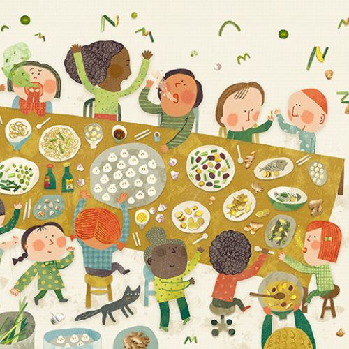 Painting of a smelly lunch at kindergarten