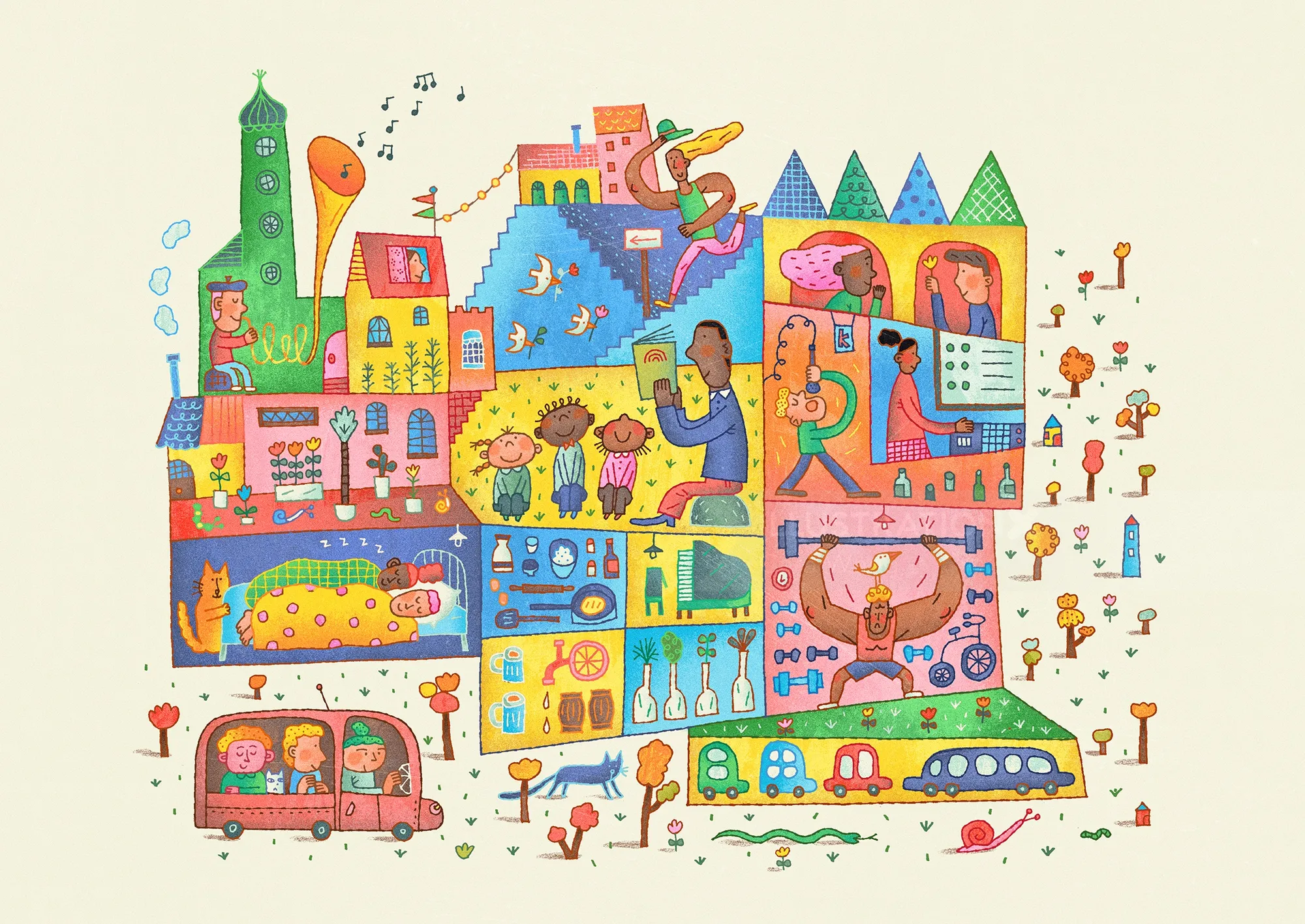 Life unfolds like a winding map