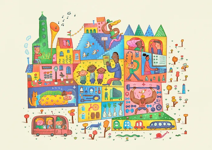 Life unfolds like a winding map