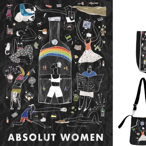 The classic advertising slogan for Absolut Vodka is "ABSOLUT WOMEN"