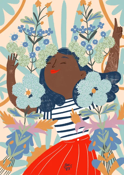 Kinder-Wellness-Illustration von Caribay M. Benavides