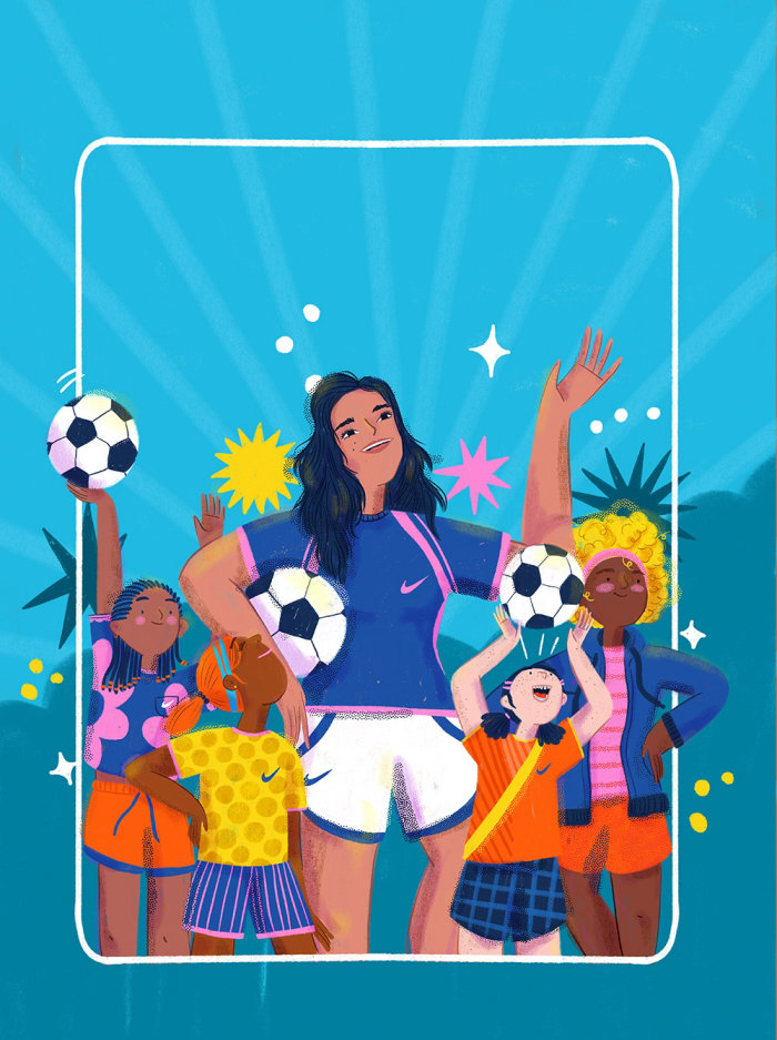 女子サッカー選手、ロミナ・カラタユの肖像