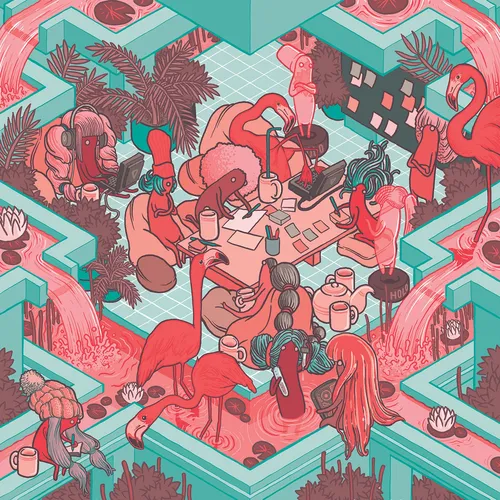 Magazine cover illustration for "Estudios de Juventud"
