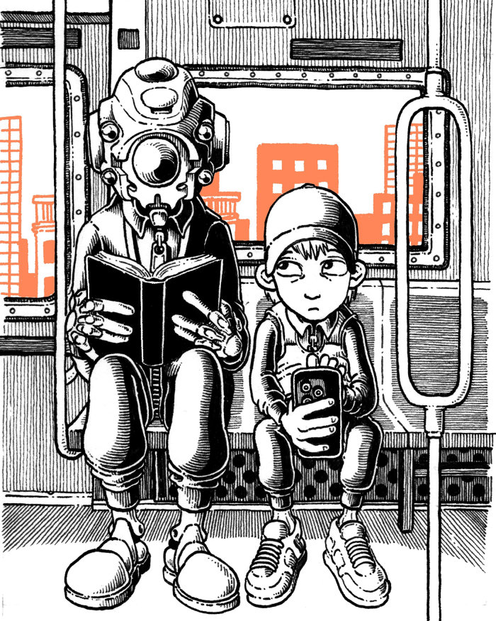 Illustration for The New Yorker featuring the Blaming Robot