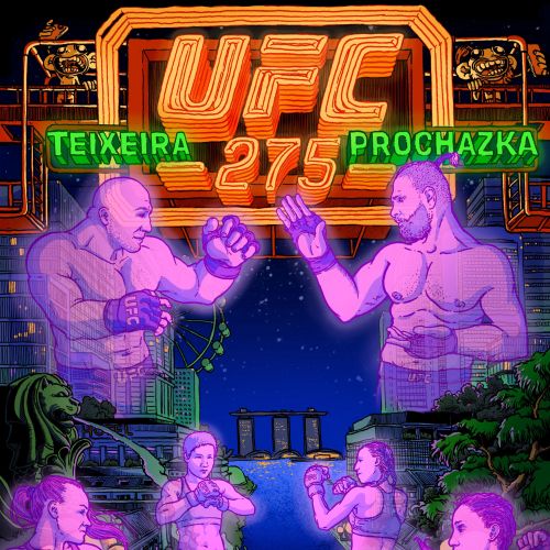 Animated poster for UFC 275 in Singapore