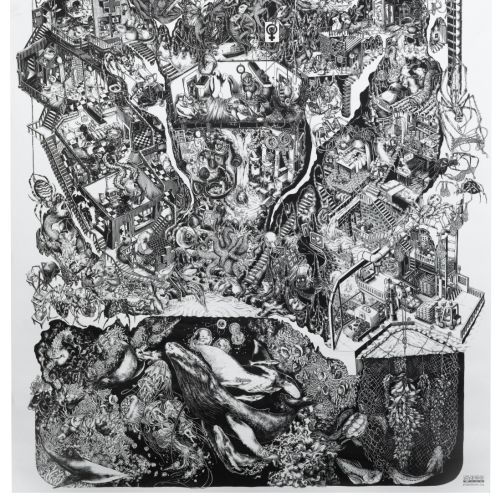 Carles Garcia O'Dowd noir et blanc Illustrator from United States