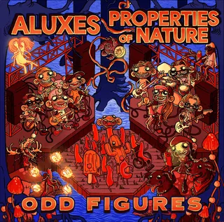 Album cover with cartoon creatures playing instruments by Carles Garcia O'Dowd