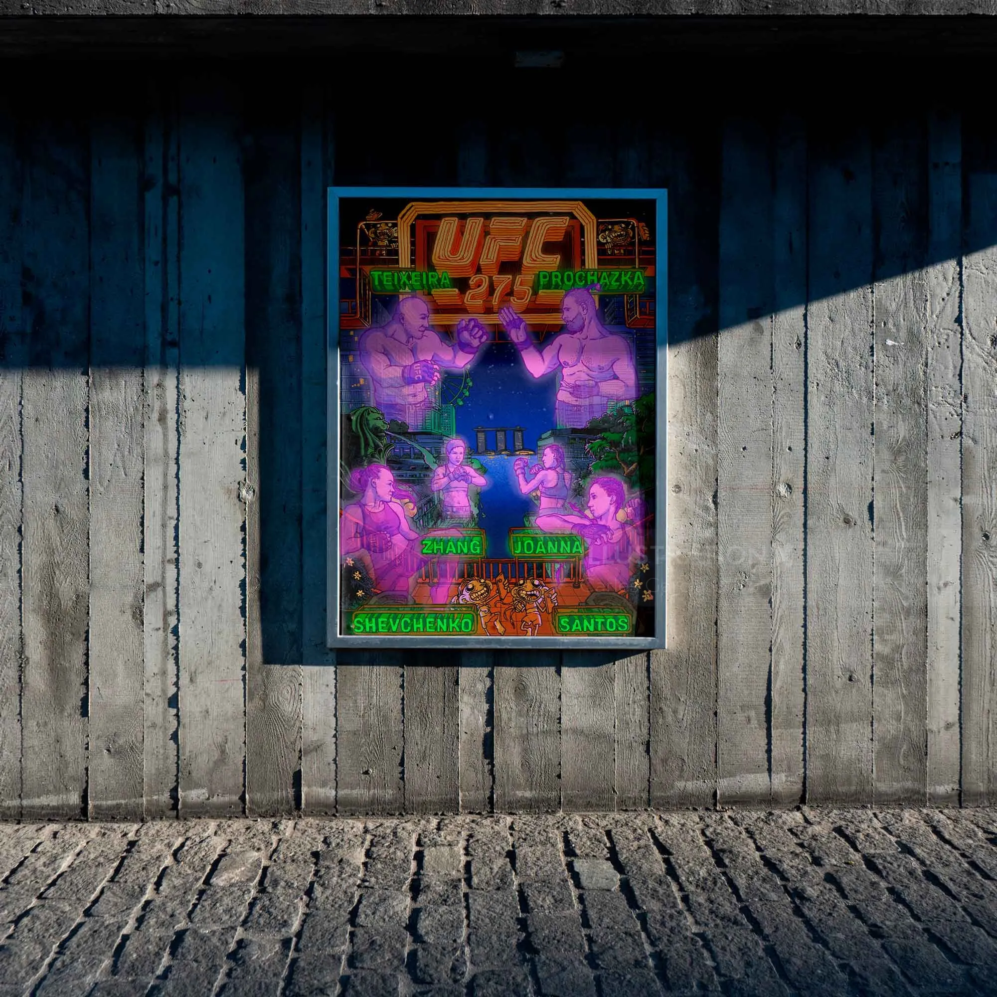 UFC 93 fight poster on concrete wall by Carles Garcia O'Dowd