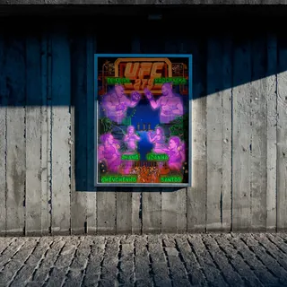 UFC 93 fight poster on concrete wall by Carles Garcia O'Dowd