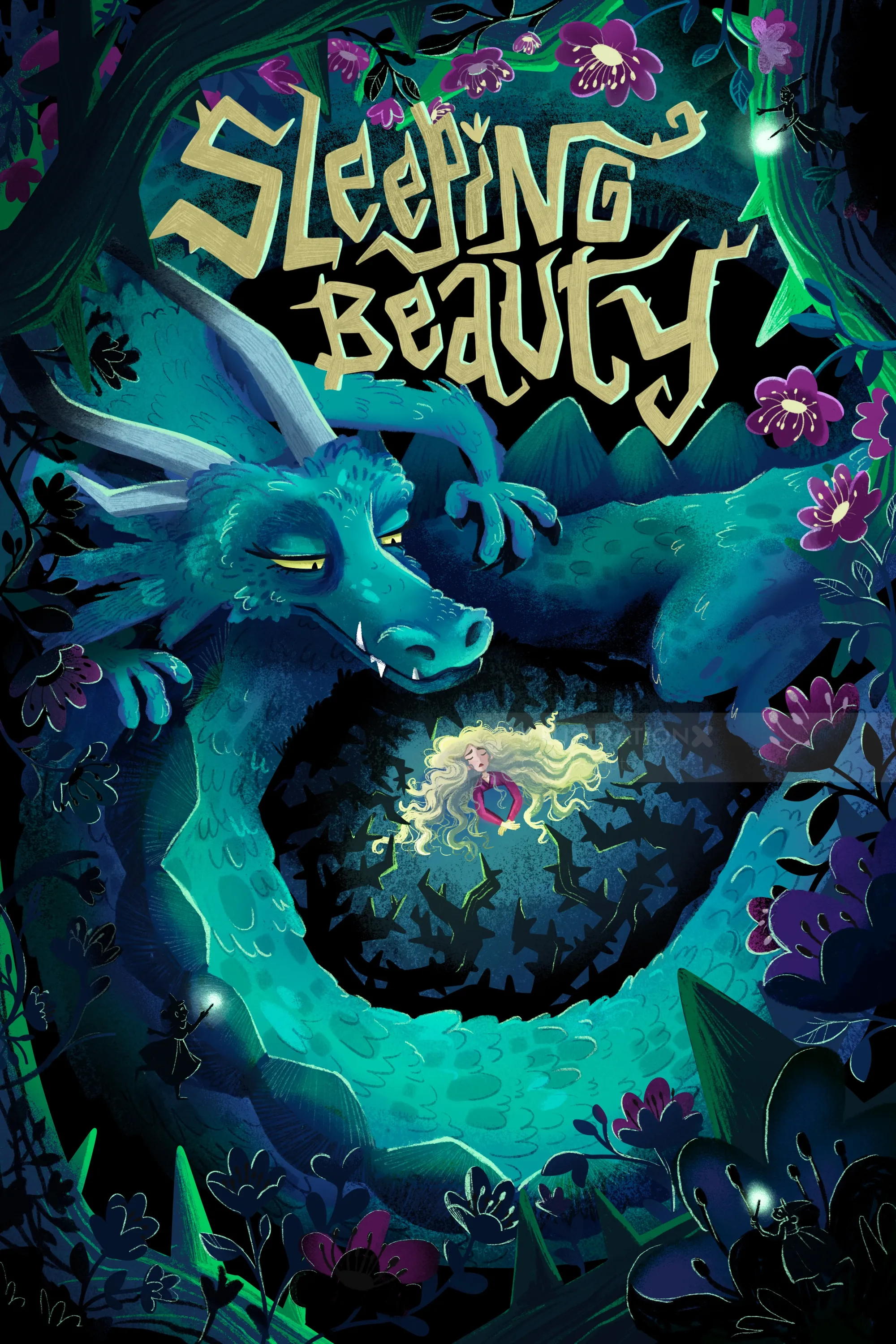 Custom 'Sleeping Beauty' cover art for book