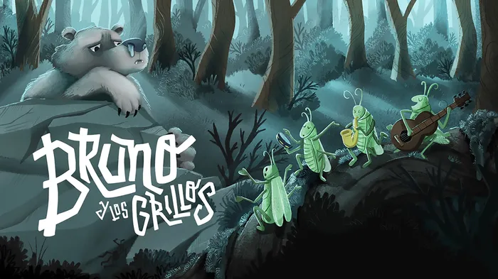 Illustrated Cover for "Bruno y los Grillos" Digital Book