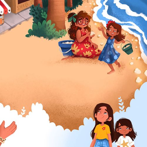 Spread of the book "A Song of Shells"