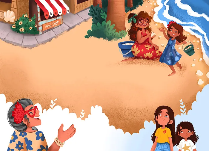 Spread of the book "A Song of Shells"