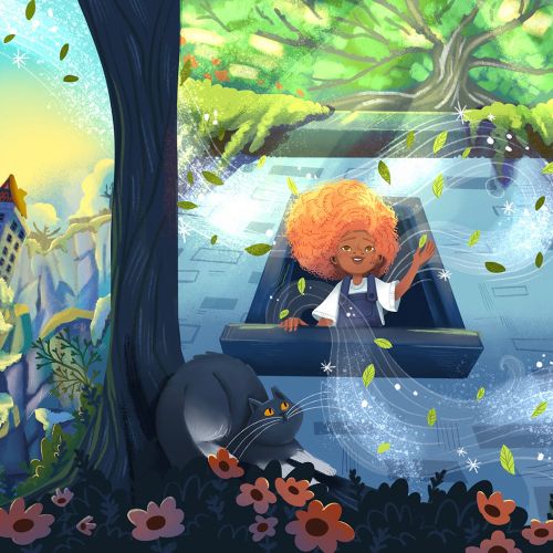 Back cover for the book "The Little Witch from London" by Nicola Williamson