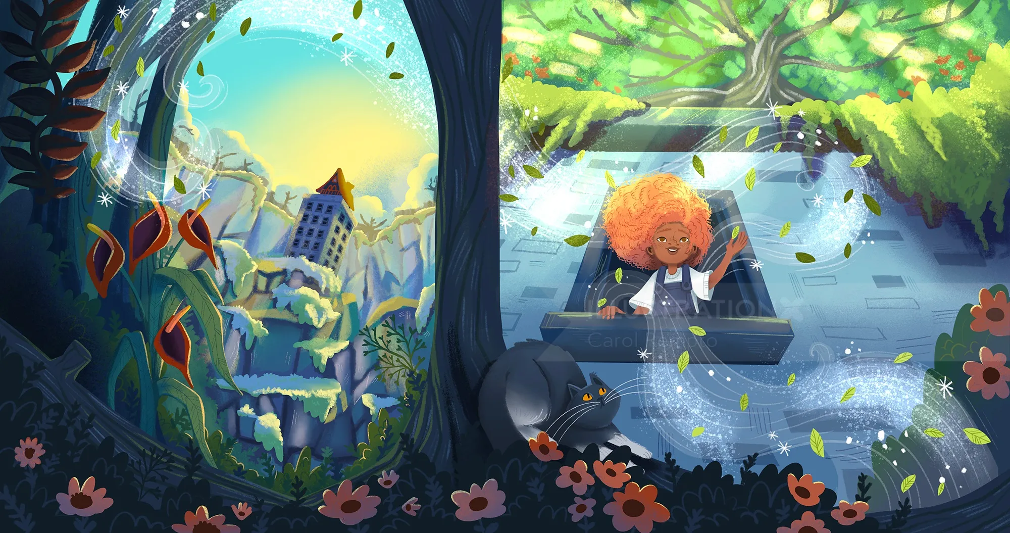 Back cover for the book "The Little Witch from London" by Nicola Williamson
