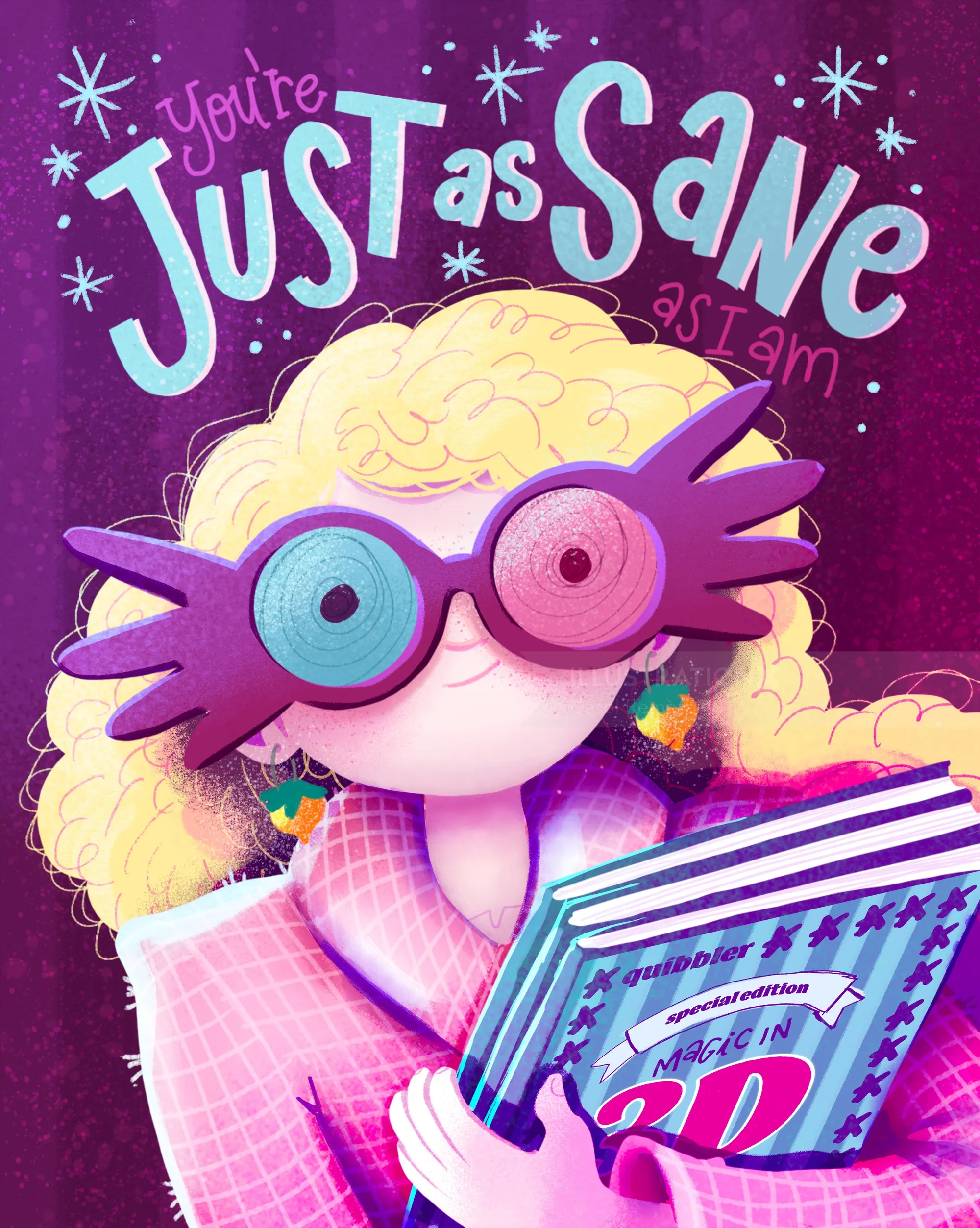 Luna Lovegood Harry Potter fanart poster.