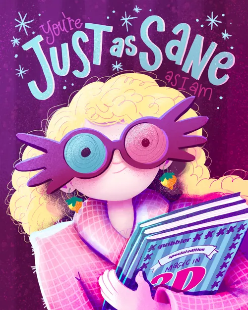 Luna Lovegood Harry Potter fanart poster.