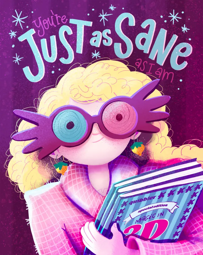 Luna Lovegood Harry Potter fanart poster.