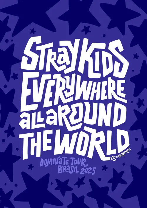 Typography poster with Stray Kids slogan by Carol Rempto