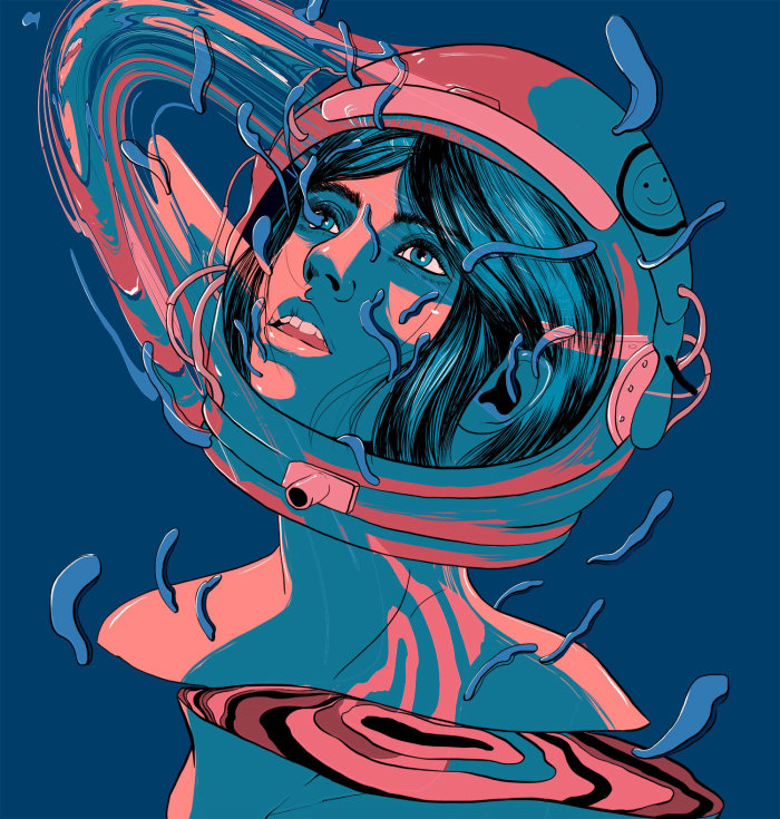 Editorial illustration about Space in distress