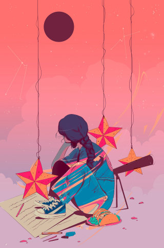 Capa do livro &quot;Tethered to Other Stars&quot; de Elisa Stone Leahy