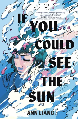 Illustration of a person surrounded by swirling clouds on book cover by Carolina Rodriguez Fuenmayor