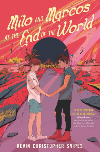 Cover design for a young adult novel "Milo and Marcos at the end of the world"