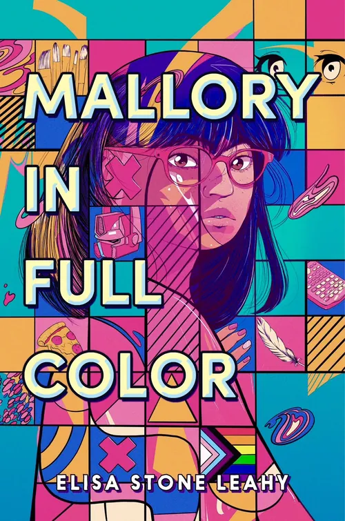 Colorful book cover of Mallory with vibrant patterns and a female character