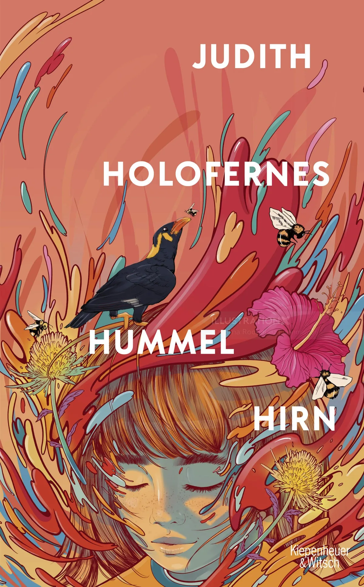Book cover illustration for Hummelhirn by Judith Holofernes by Carolina Rodriguez Fuenmayor