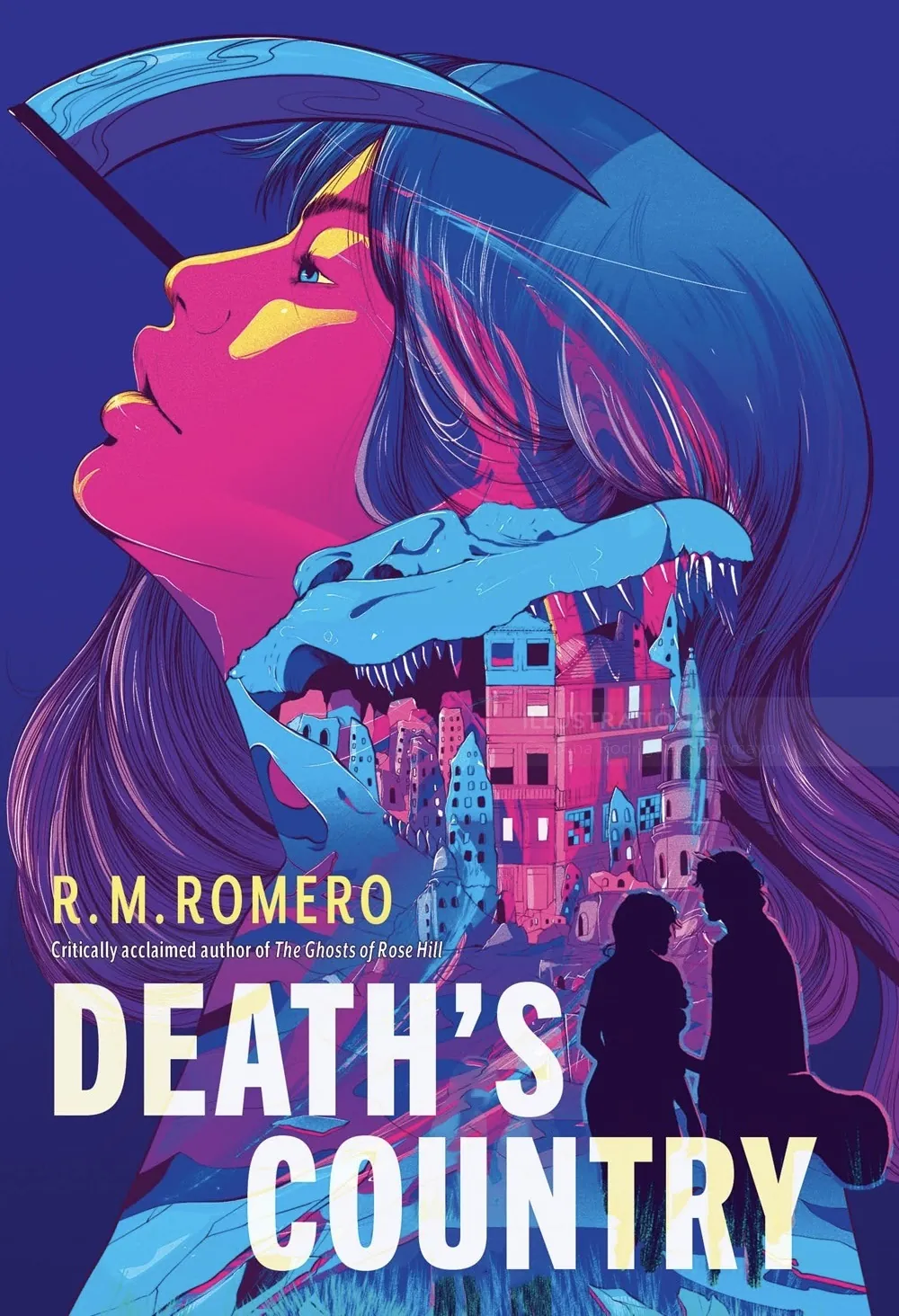 Ilustración de la portada de Death's Country por Carolina Rodriguez Fuenmayor