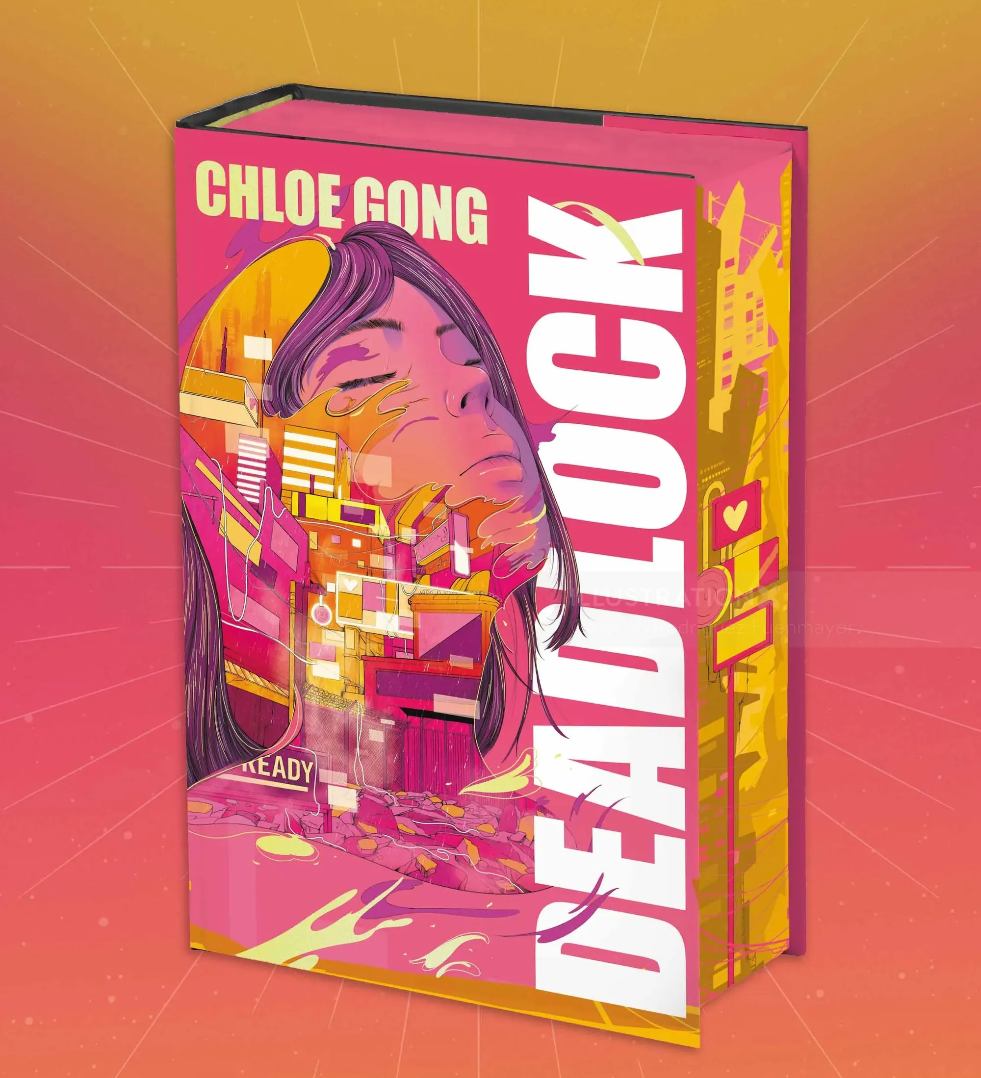 Portada de la edición especial de Deadlock ilustrada por Carolina Rodriguez Fuenmayor