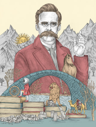 Le portrait de Nietzsche, inspiré de Ainsi parlait Zarathoustra