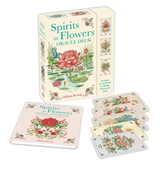 Spirits in Flowers Oracle Deck box and illustrated cards displayed