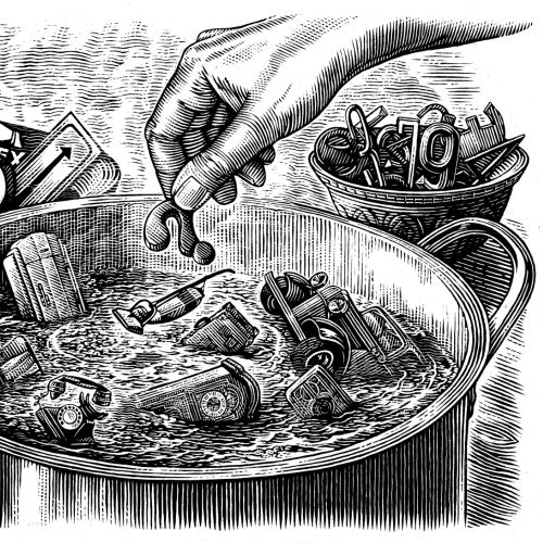 Black and white art of cooking  