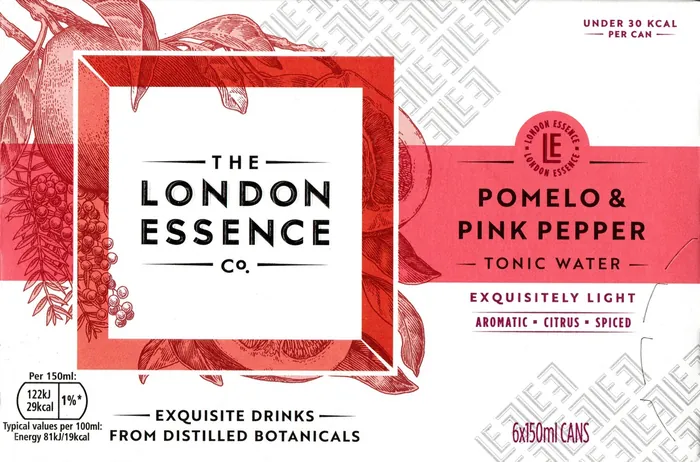 Can of Pomelo and Pink Pepper tonic water by The London Essence Co.
