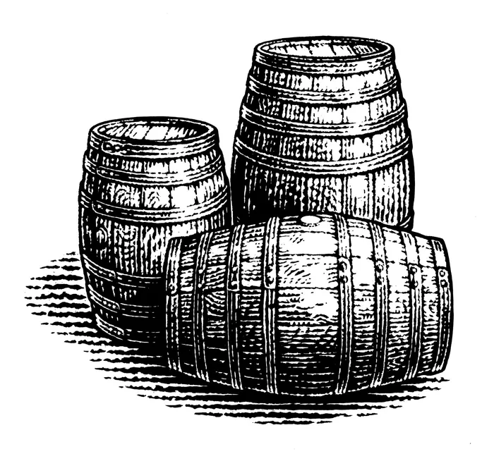 black and white 3 Casks