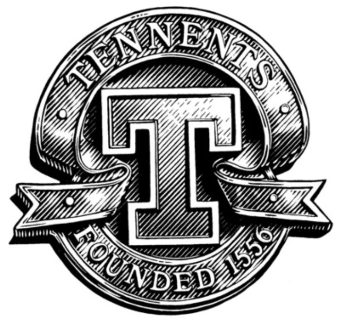 Logotipo preto e branco da Tennents