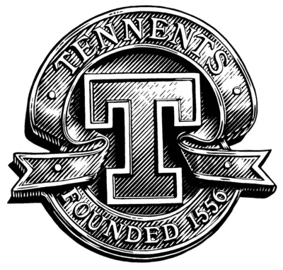 Tennents black and white logo