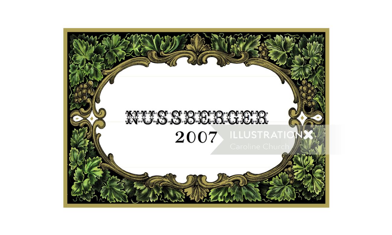 Decorative art of Nussberger Wine
