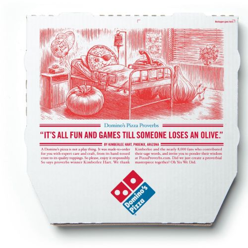 Typography Pizza box cover
