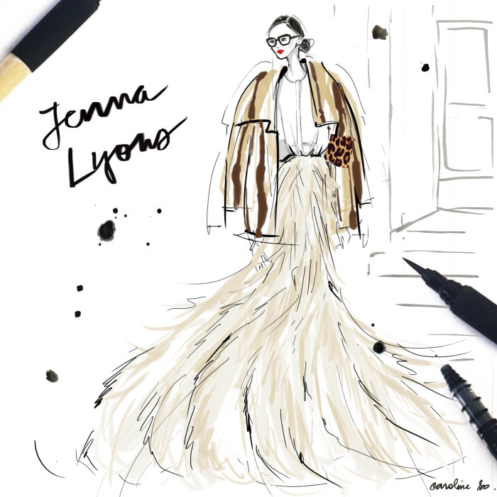 Fashion Sketch Of Jenna Lyons