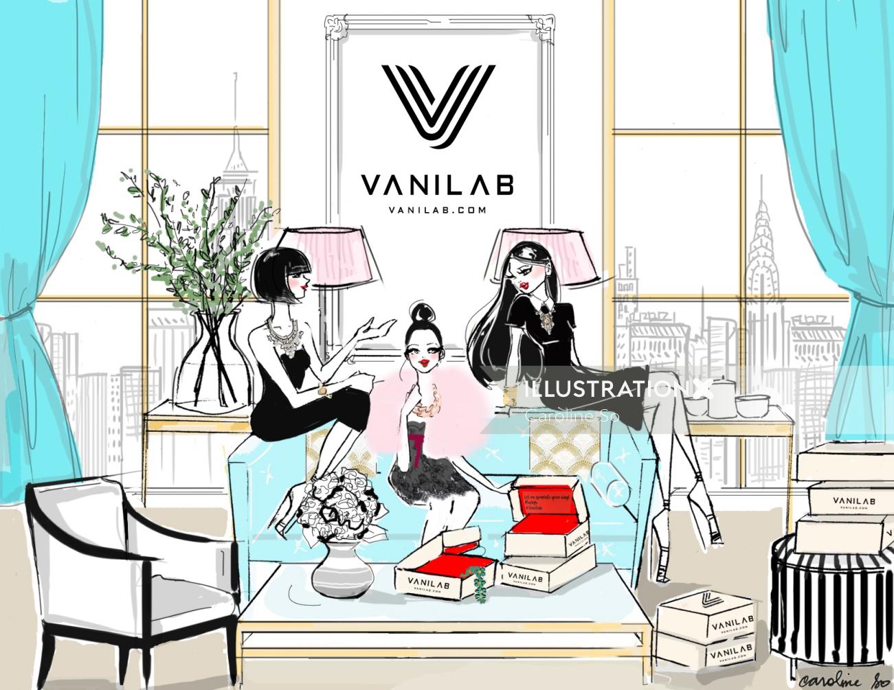 Girls Fashion Sketch For Vanilab