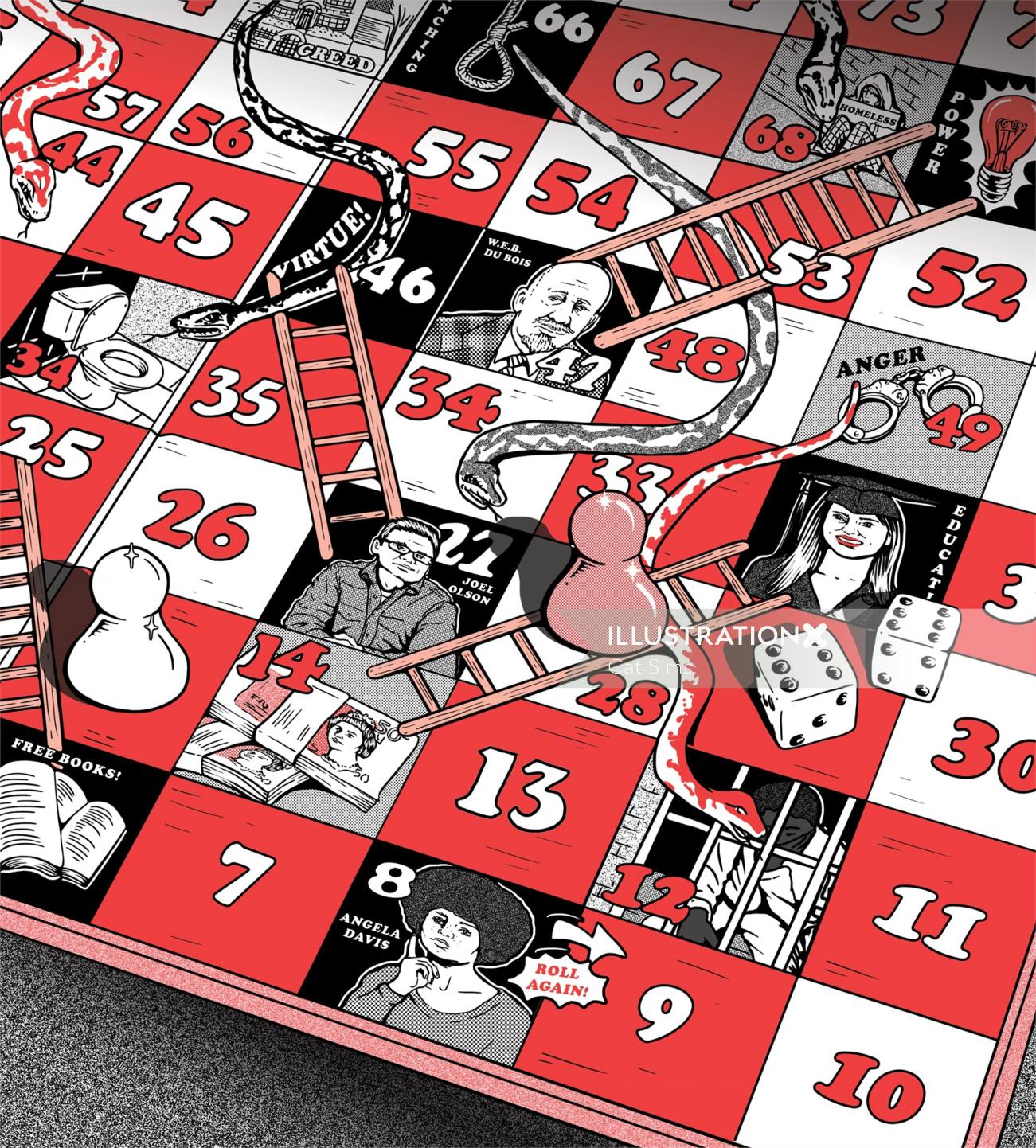 Graphic Snakes and ladders

