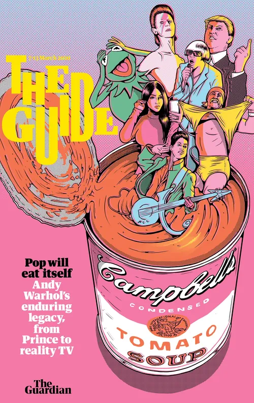 The guide book poster comic illustration 
