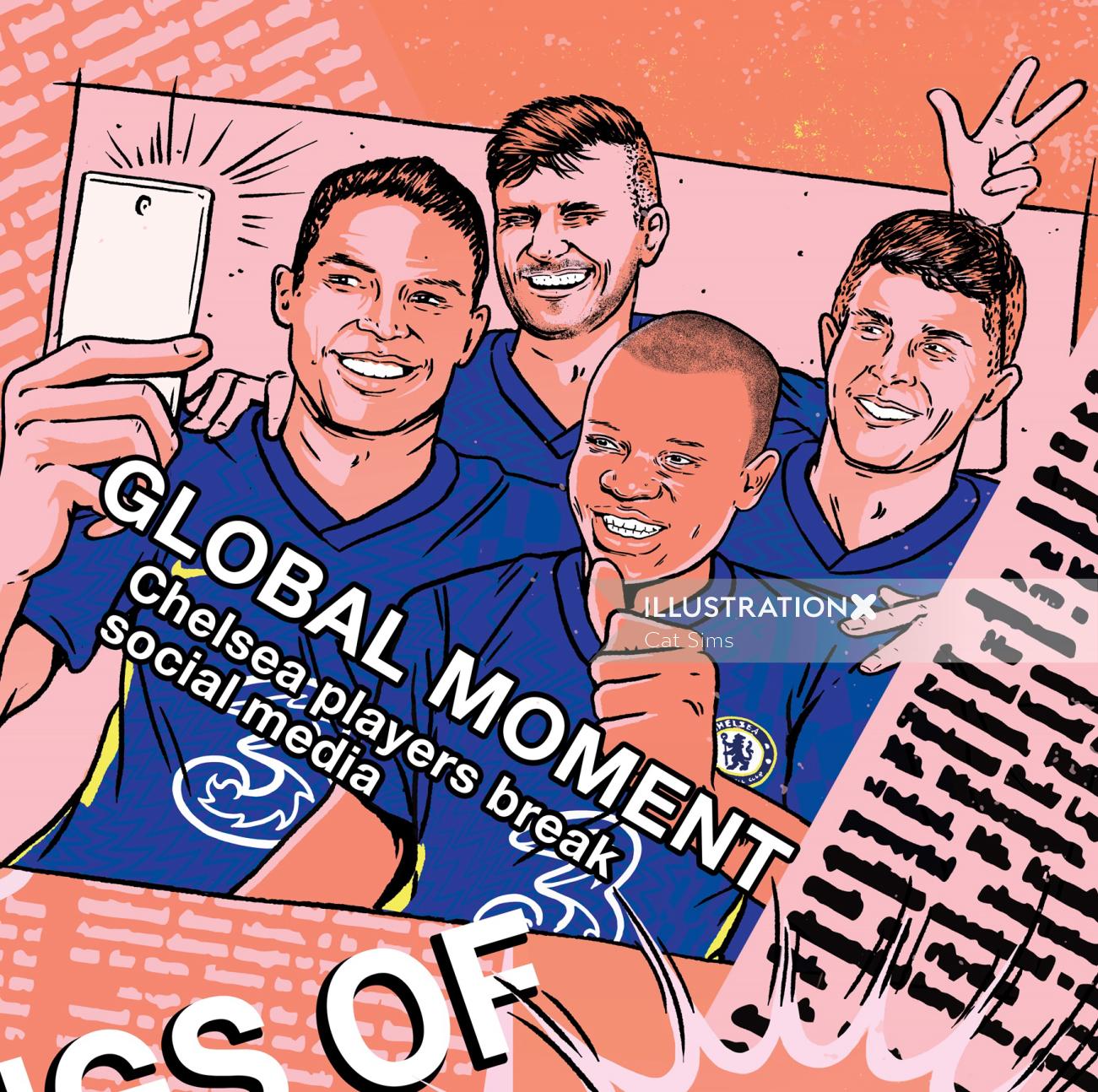 Graphic people global moment
